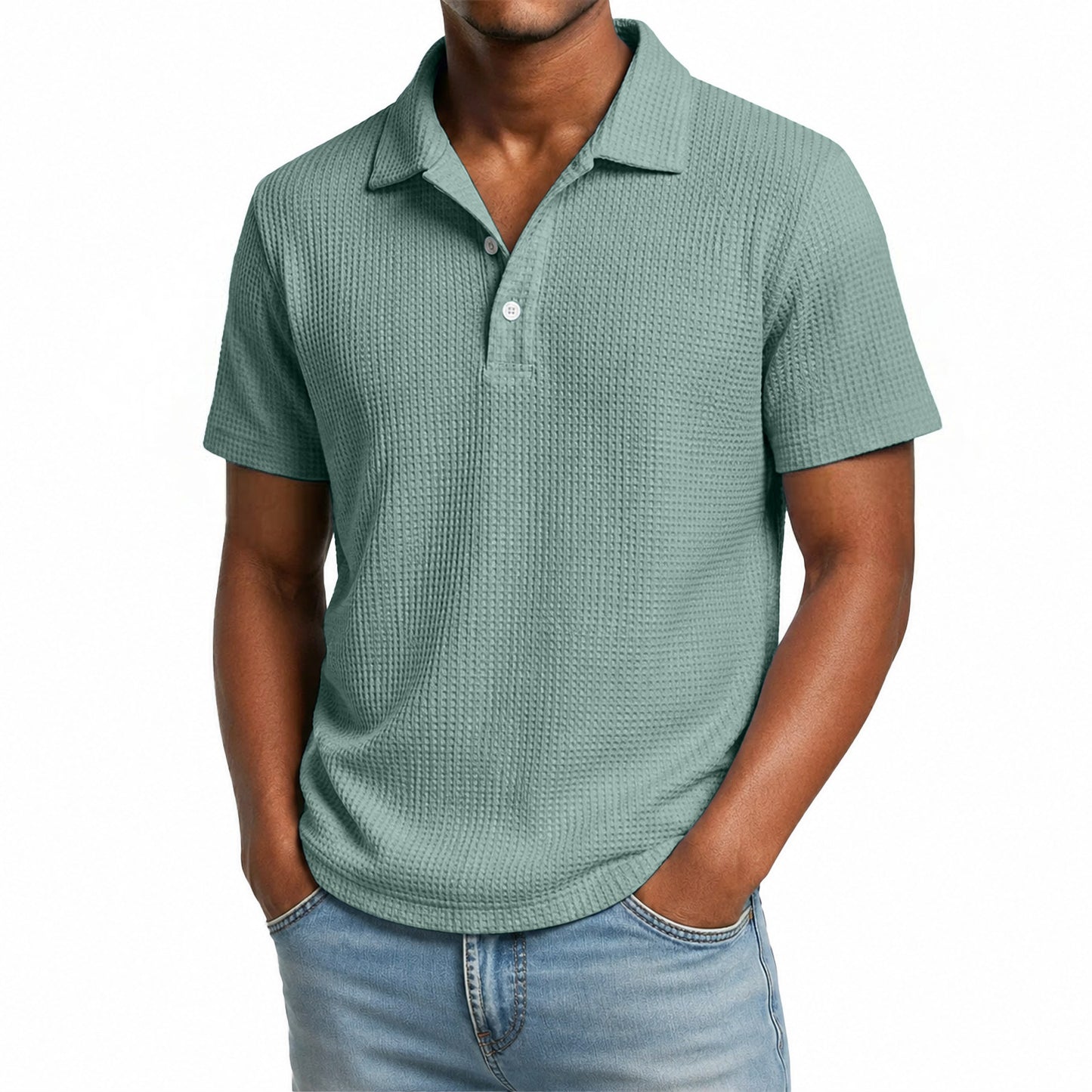 Men's Waffle Knit Polo