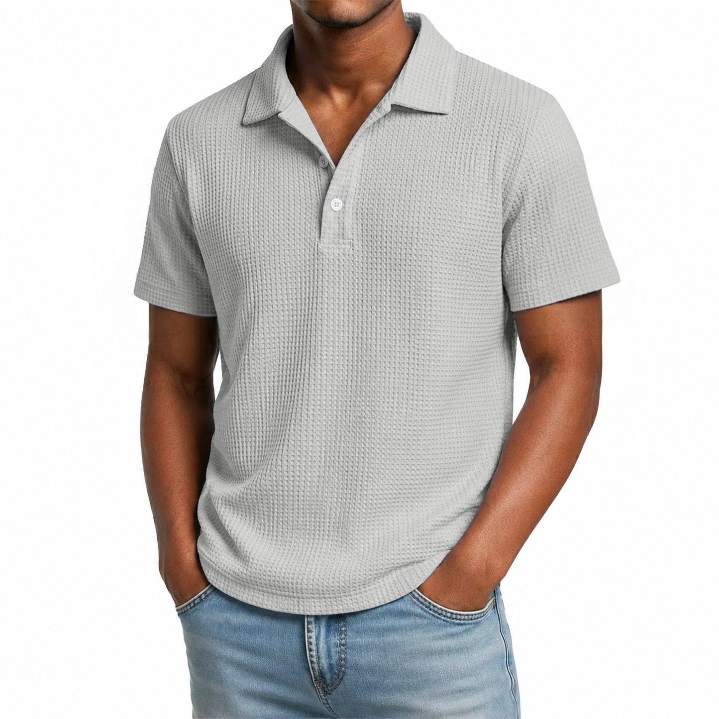Men's Waffle Knit Polo