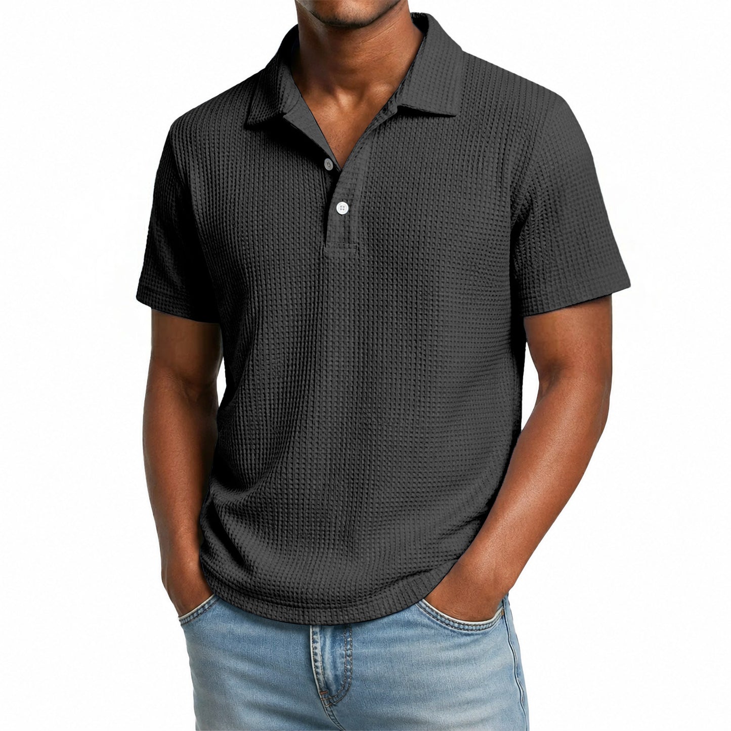 Men's Waffle Knit Polo