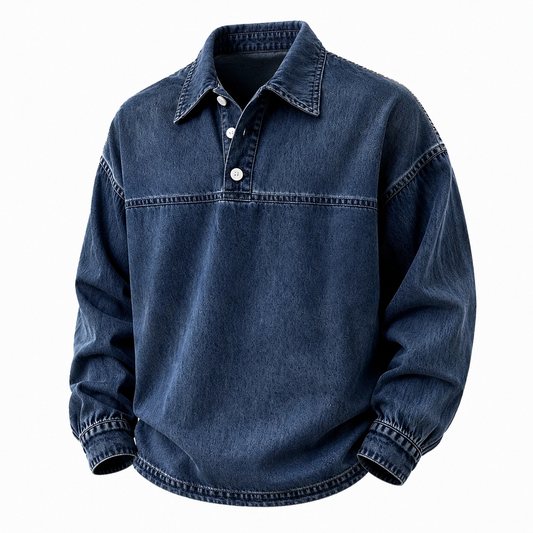 Vintage Washed 100% Cotton Polo Shirt
