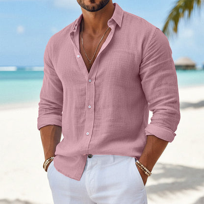 Long Sleeve Cotton Linen Shirt