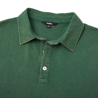 100% Cotton Acid Wash Polo Shirt