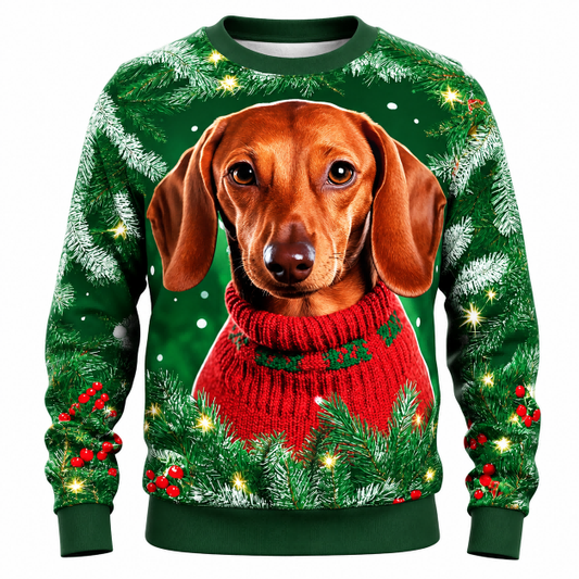 Christmas Funny Dog Festive Crewneck Sweatshirt