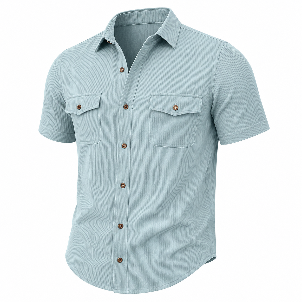 Textured Button Up Corduroy Shirt