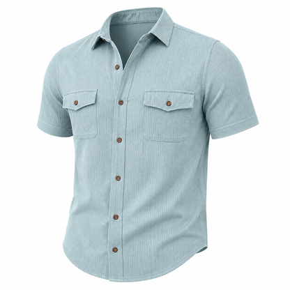 Textured Button Up Corduroy Shirt
