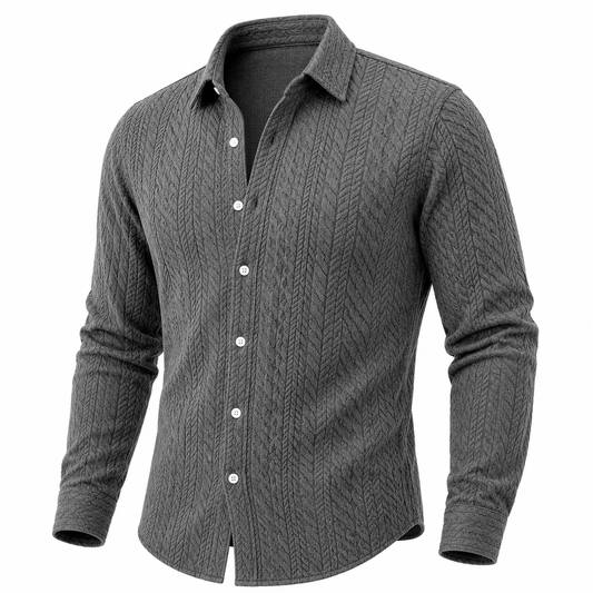 Men's Textured Jacquard Shirt