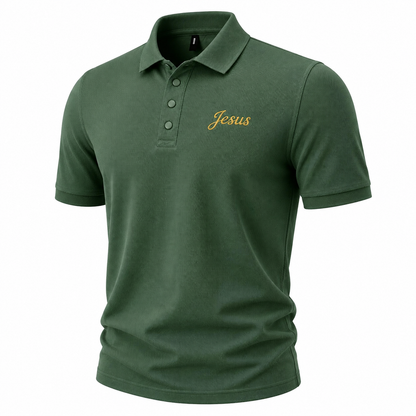 100% Cotton Pique Polo Shirt With Embroidery