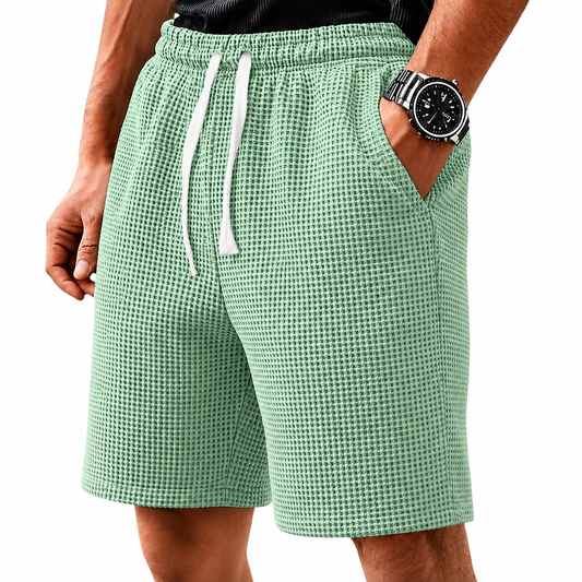 Lightweight Waffle Shorts-Comfortable Summer Wear