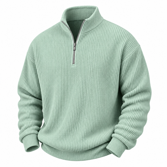 Corduroy Zipped Polo Shirts