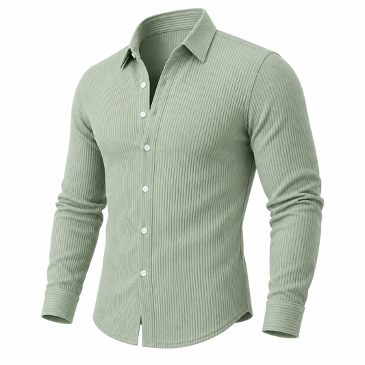 Men's Textured Button Up Shirt