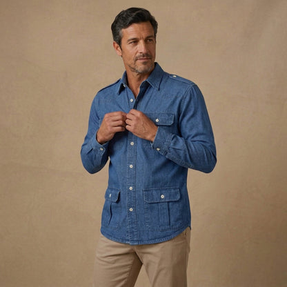 Vintage Washed Cotton Western Shirt