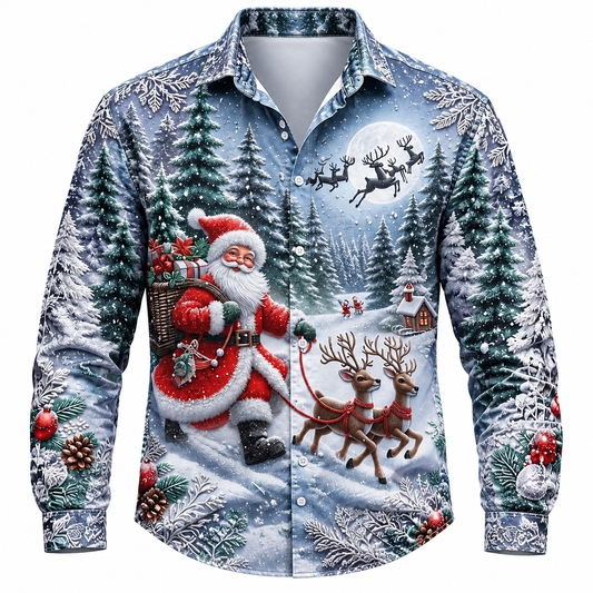 Men's Christmas Graphic Modern Shirt