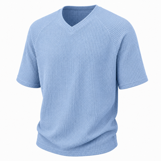 Men's V-Neck Waffle T-Shirt
