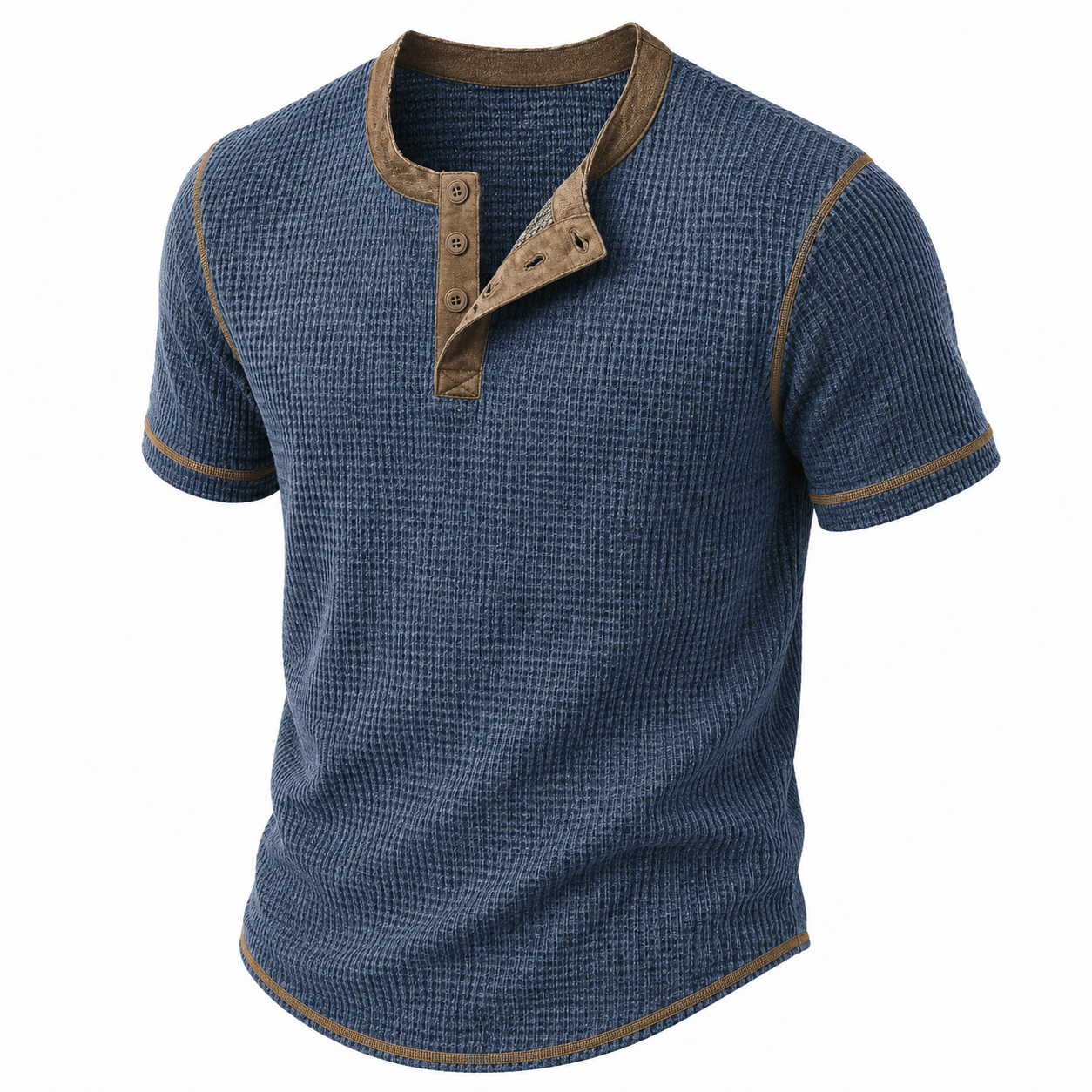 Men's Waffle V-neck T-Shirt
