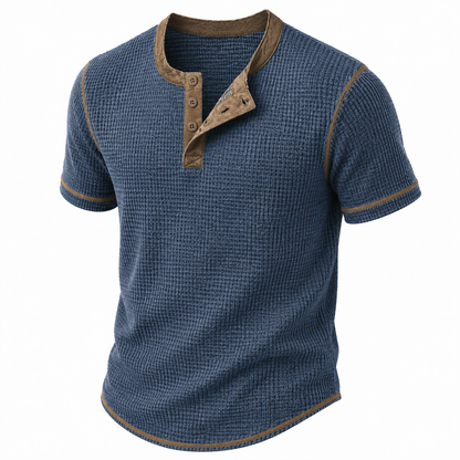 Men's Waffle V-neck T-Shirt