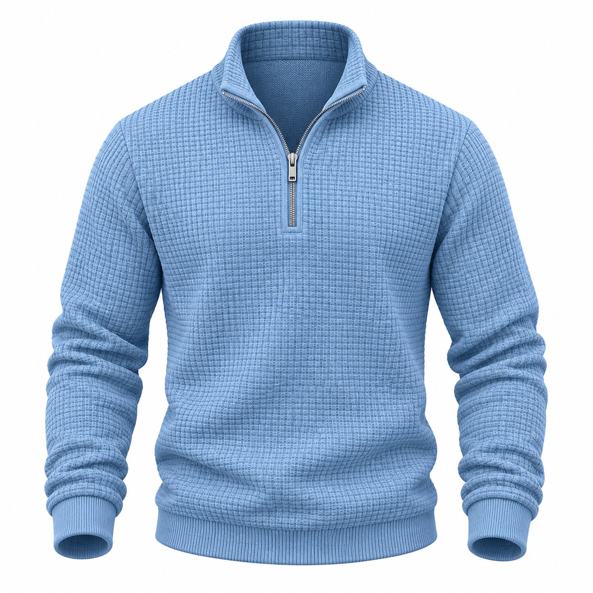 Classic Quarter Zip Waffle Polo