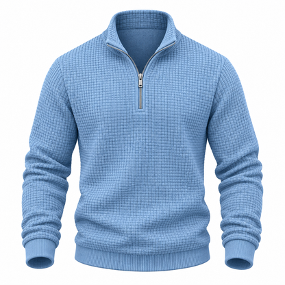 Classic Quarter Zip Waffle Polo