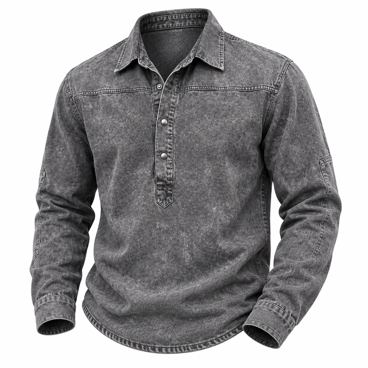 Broken-In Comfort Washed Cotton Polo Shirt