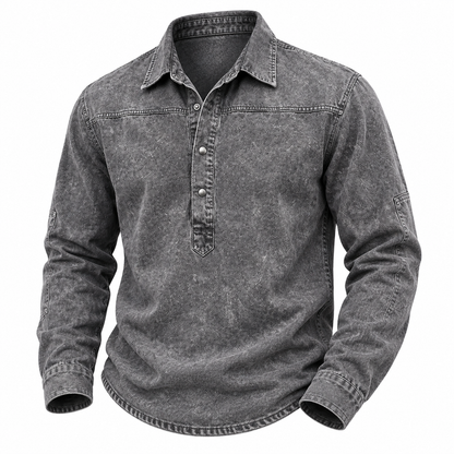Broken-In Comfort Washed Cotton Polo Shirt