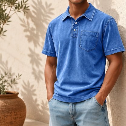 100% Cotton T-Shirt-Vintage Washed Look