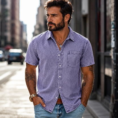 100% Cotton Acid Wash Shirt