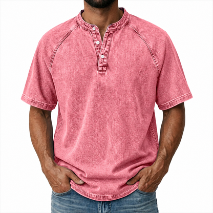 Vintage 100% Cotton Henley T-shirt