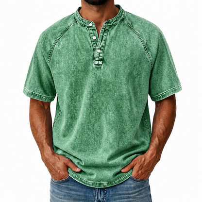 Vintage 100% Cotton Henley T-shirt