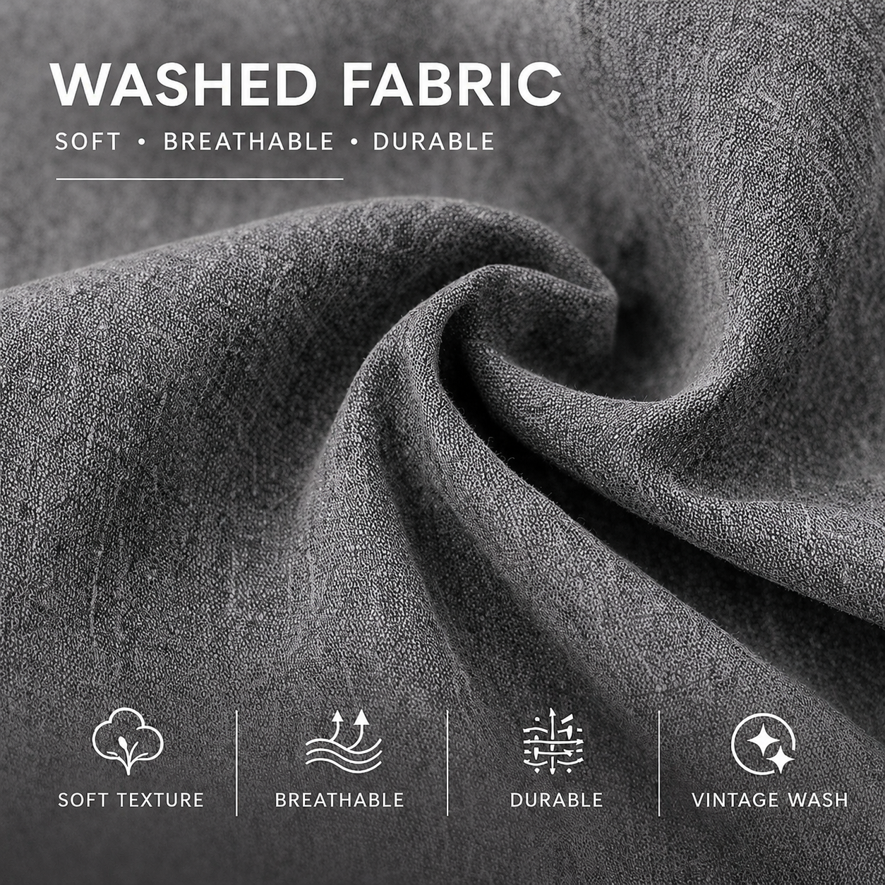 100% Cotton Acid Wash Men's Shirt