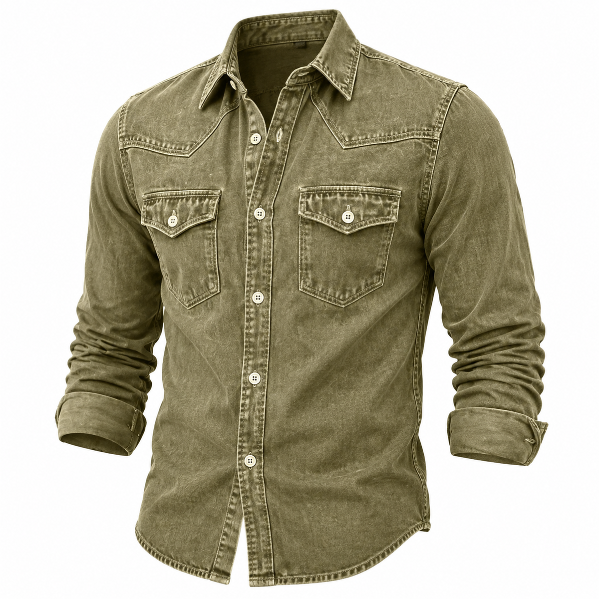 Broken-in Comfort Cotton Denim Shirt