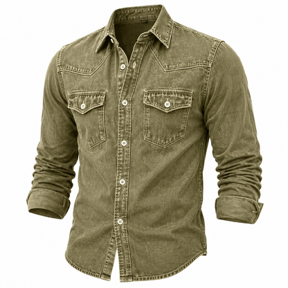 Broken-in Comfort Cotton Denim Shirt