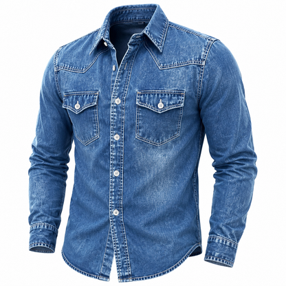 Broken-in Comfort Cotton Denim Shirt