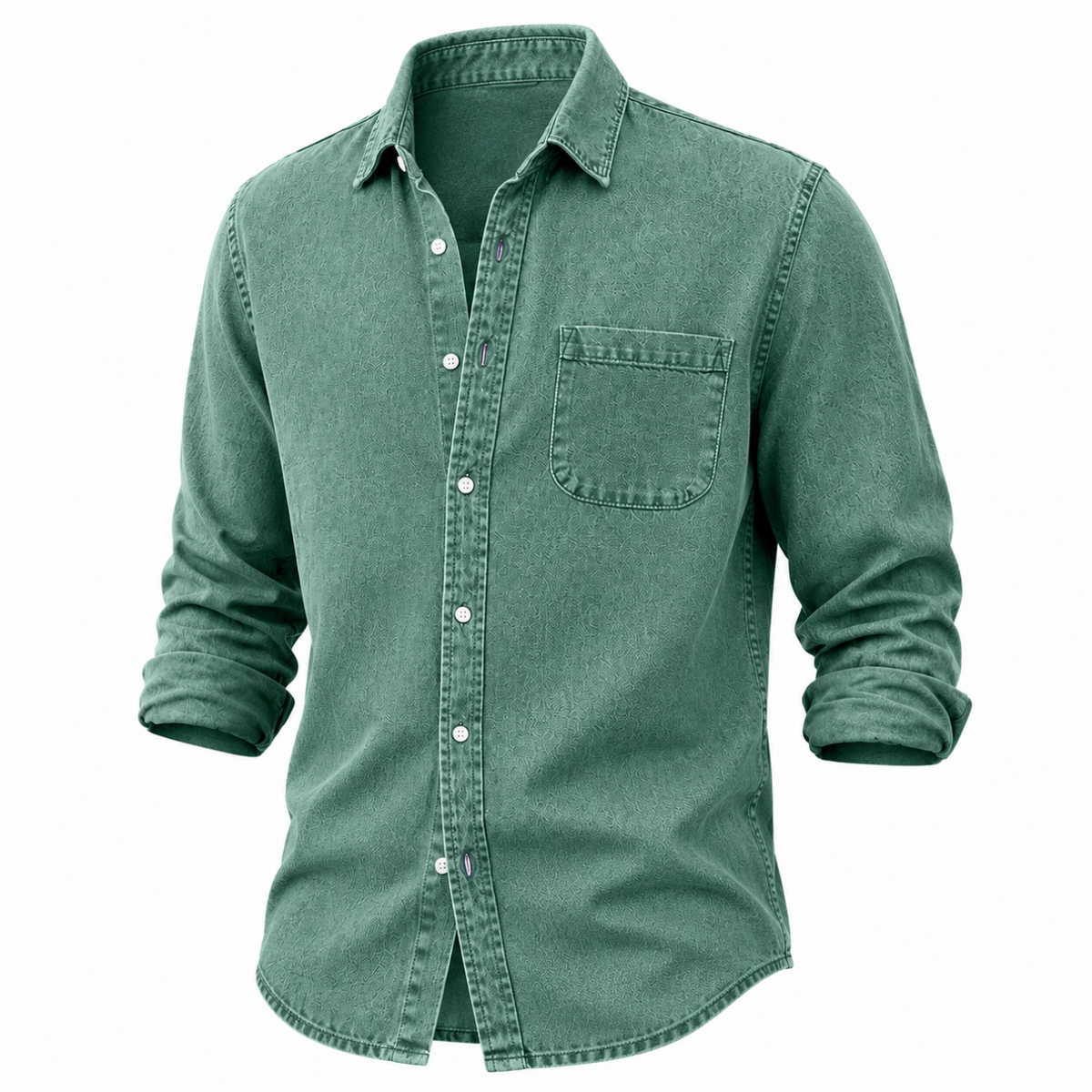 Washed Denim Cotton Casual Shirt