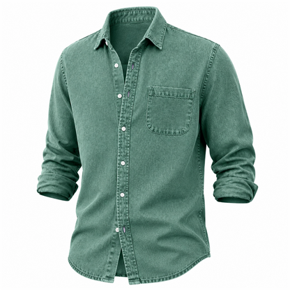 Washed Denim Cotton Casual Shirt