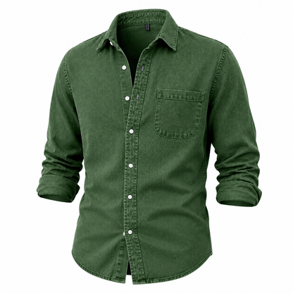 Washed Denim Cotton Casual Shirt