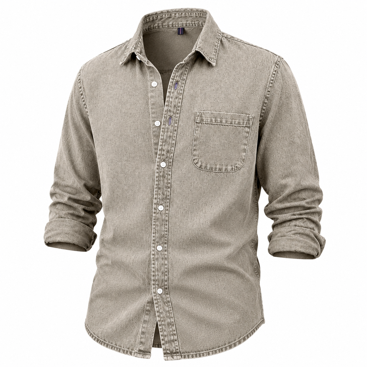 Washed Denim Cotton Casual Shirt