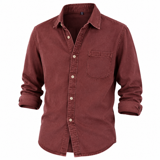 Relaxed Washed Cotton Button Shirt