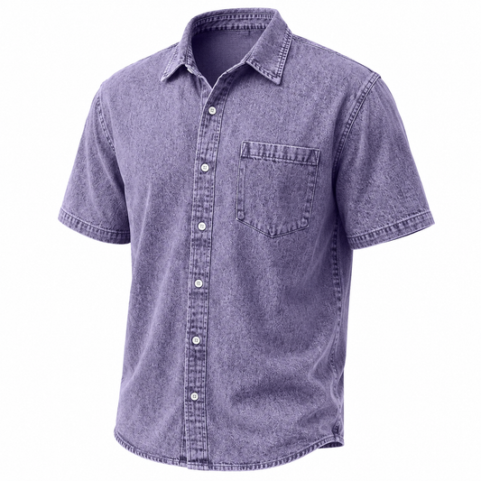 Vintage Washed Cotton Pocketed Shirt