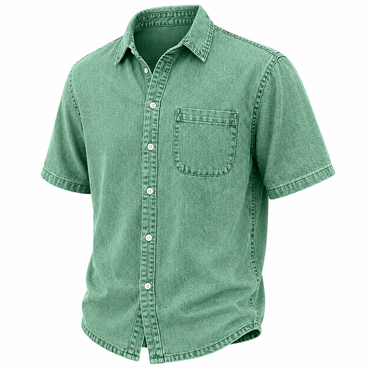 Vintage Washed Cotton Pocketed Shirt