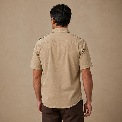 Broken-in Cotton Cargo Work Shirt