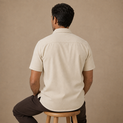 Textured Button Up Corduroy Shirt