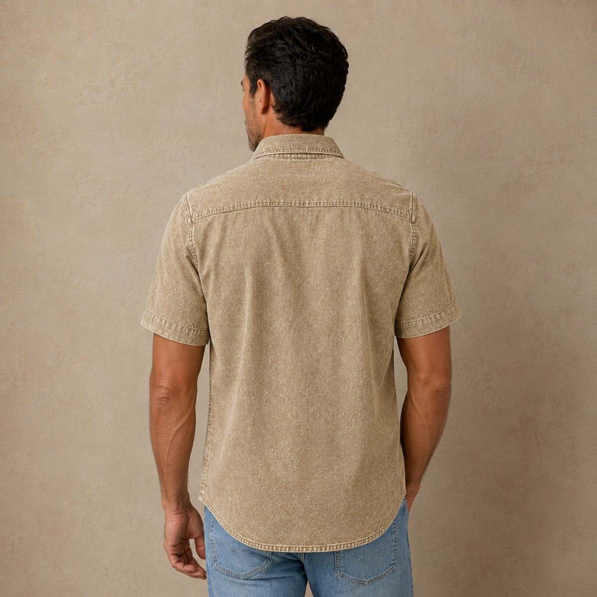 Vintage Washed Cotton Pocketed Shirt
