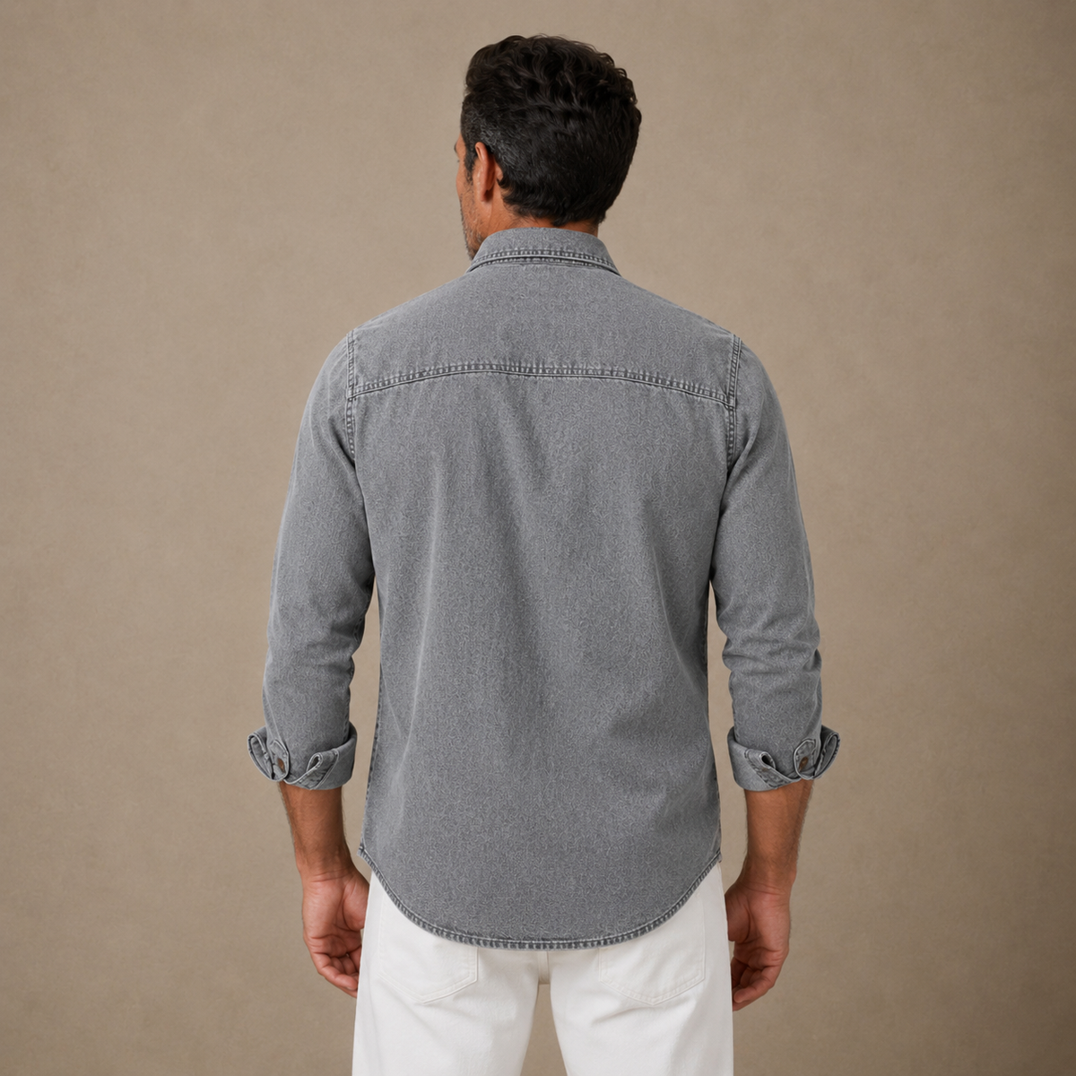 Broken-In Cotton Denim Shirt
