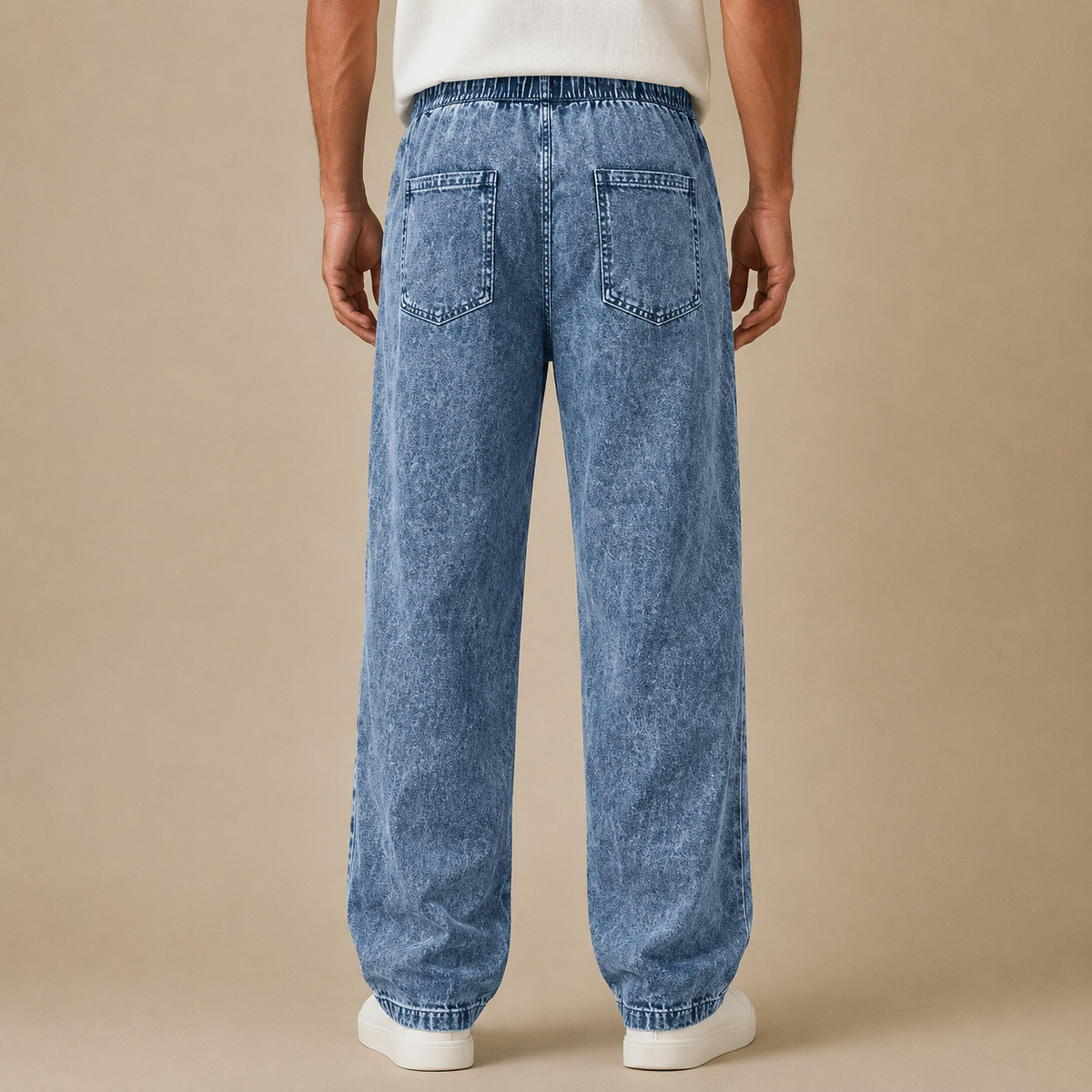 Men's Drawstring Denim Comfort Pants