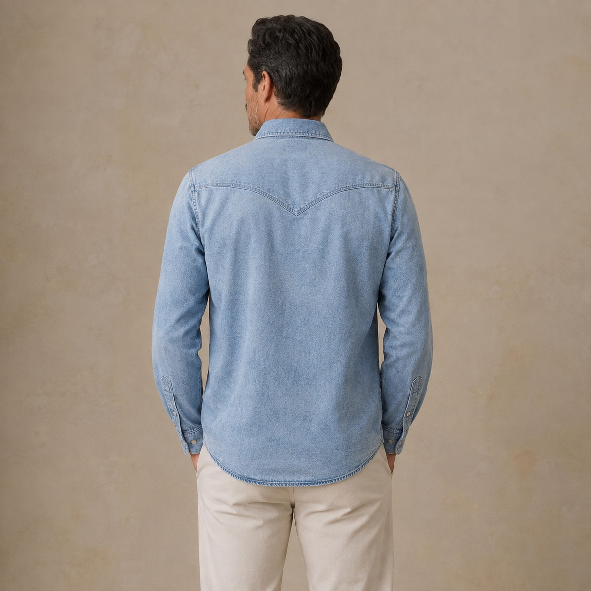Broken-in Cotton Denim Shirt