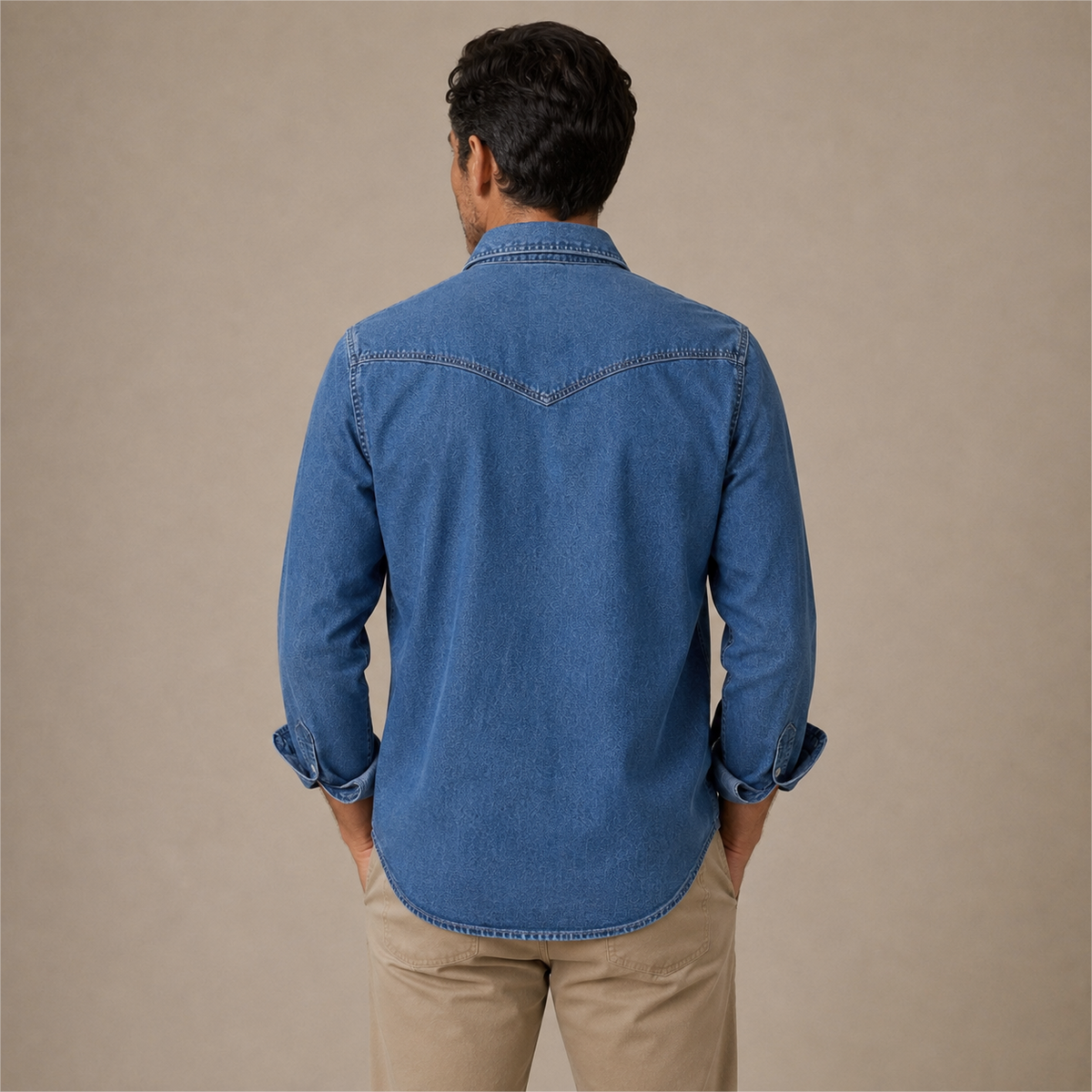 Washed Denim Cotton Casual Shirt
