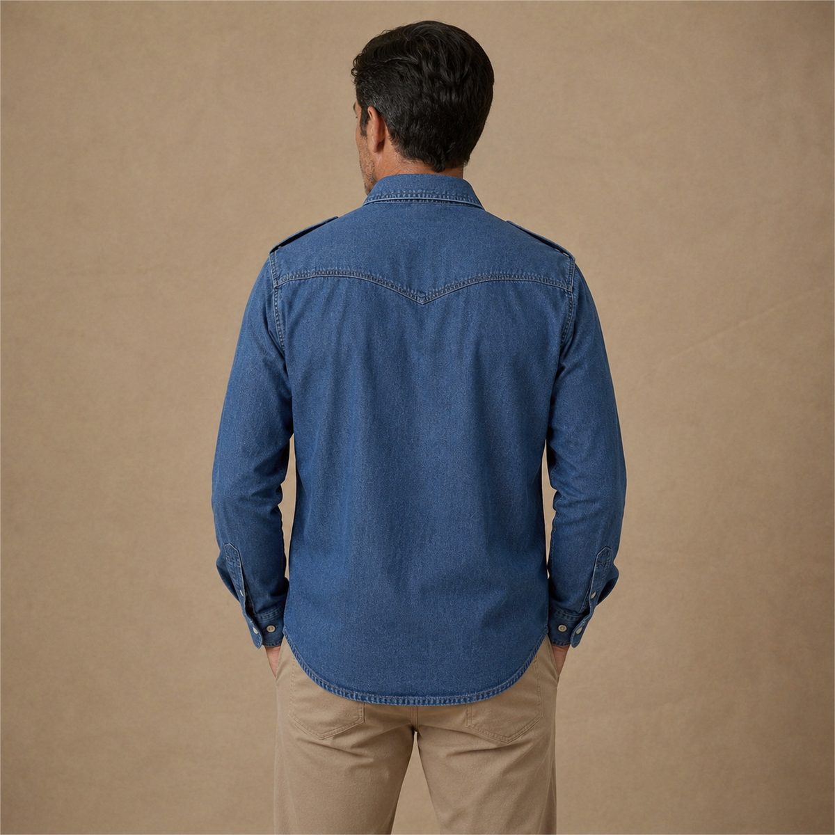Vintage Washed Cotton Western Shirt