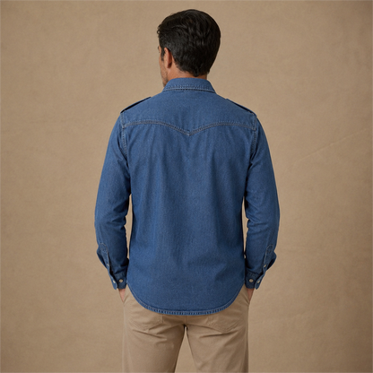 Vintage Washed Cotton Western Shirt