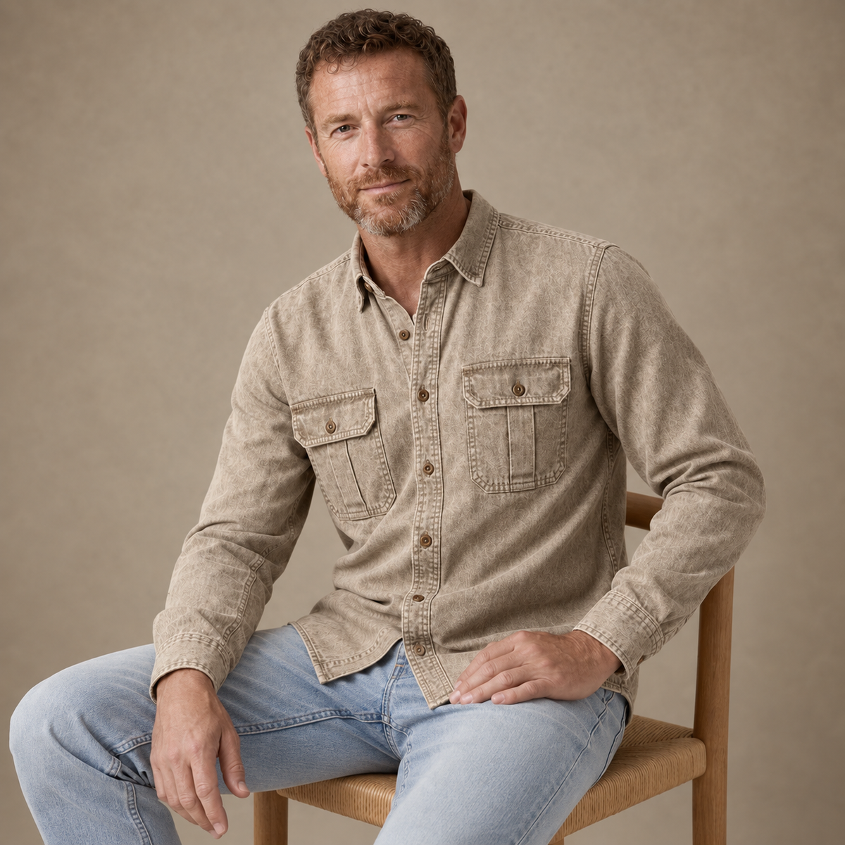 Vintage Feel Washed Cotton Shirt