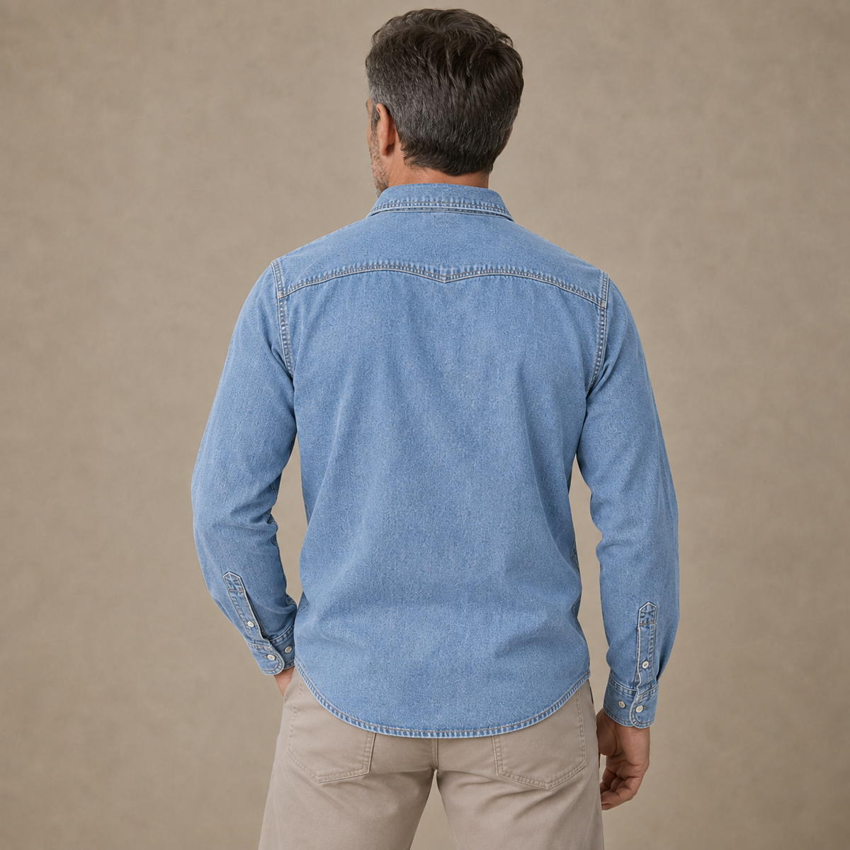 Vintage Washed Cotton Denim Shirt