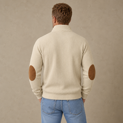 Colorblock Corduroy Quarter Zip Sweatshirt